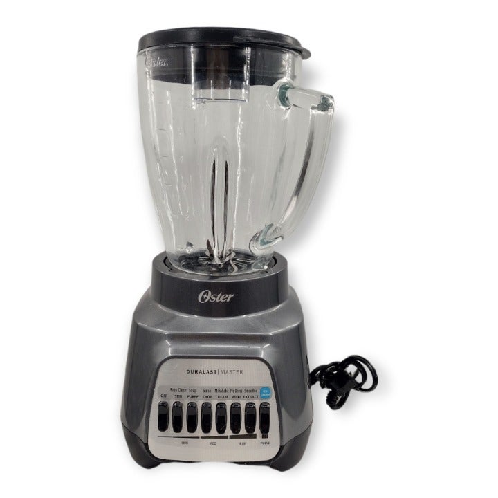 Oster Duralast Master Blender 6 Cup Glass 7 Speed Metallic Grey