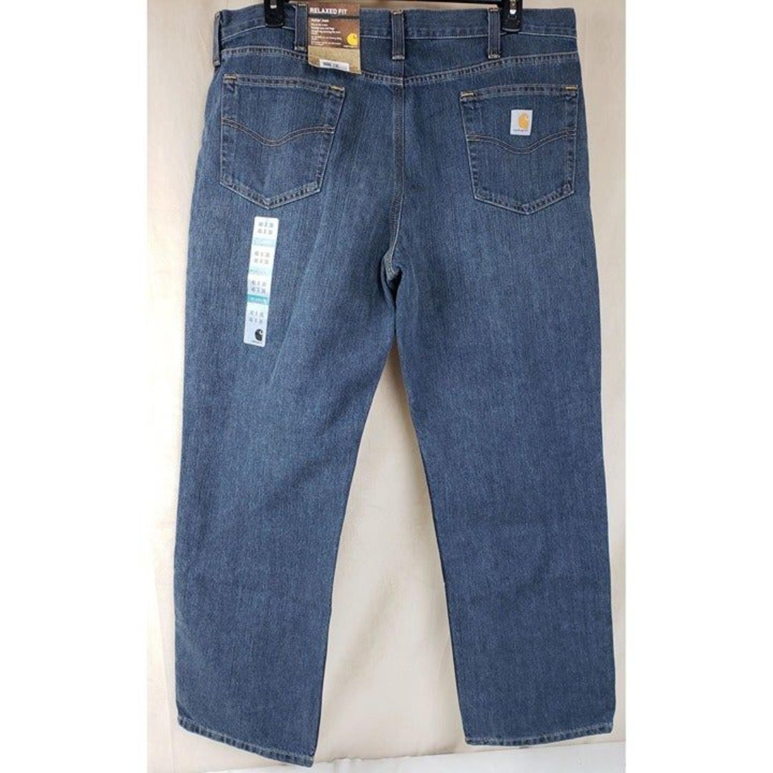 Carhartt Men's 40x30 Holter Jean Relaxed Fit Bed Rock Denim 101483 968