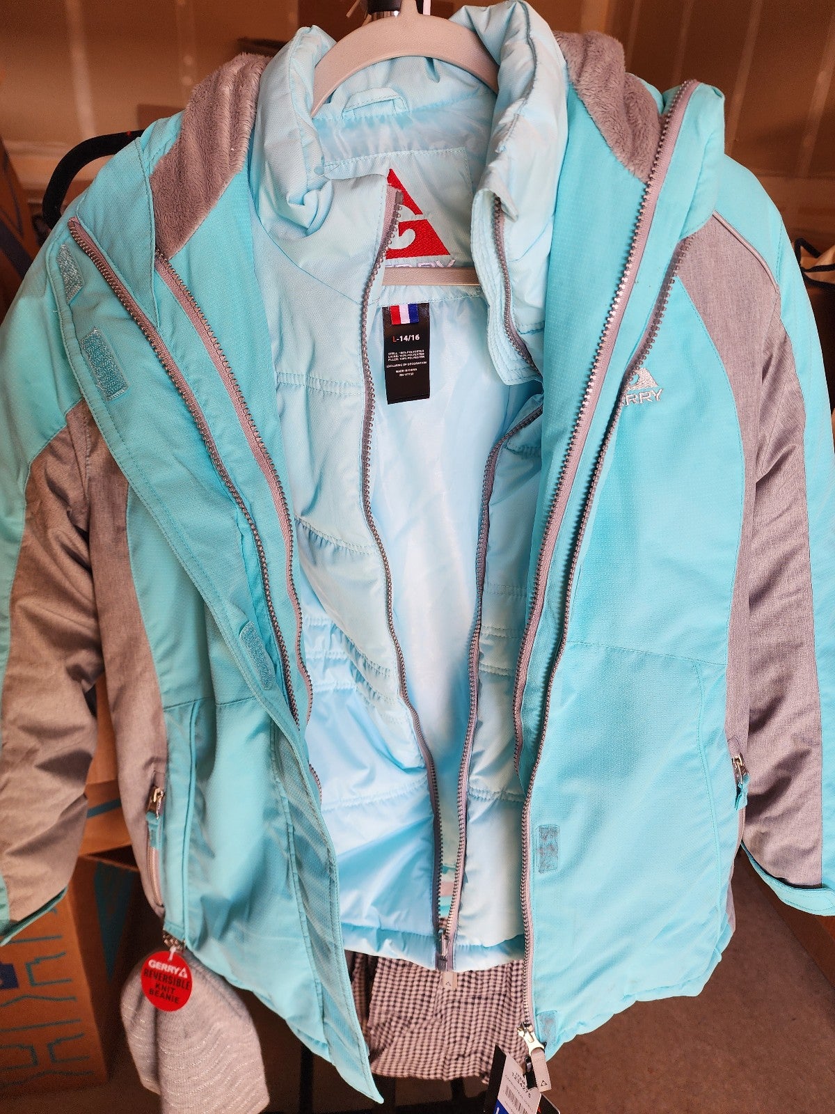 NWT Girls 14/16 Gerry Winter Coat and Ski Bibs