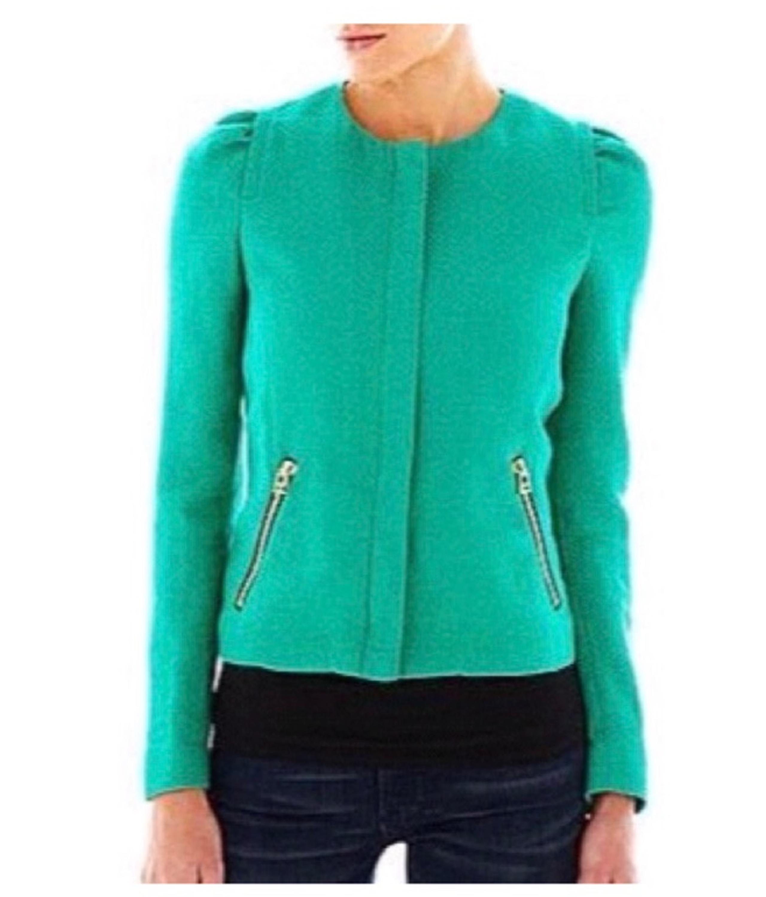 {MNG by Mango} Blazer Jacket in Green - Womens XS