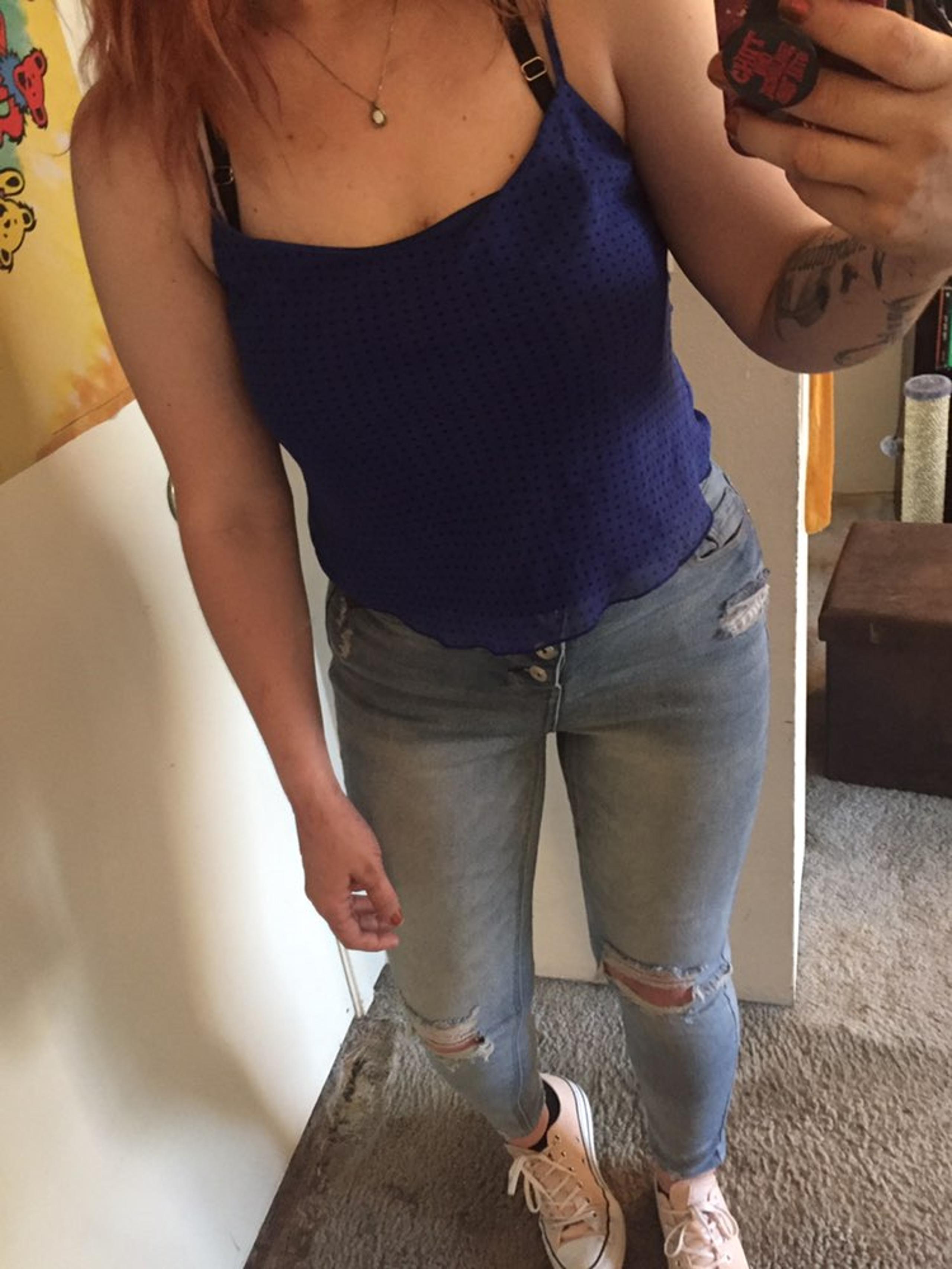Royal Blue Polka Dot Tank