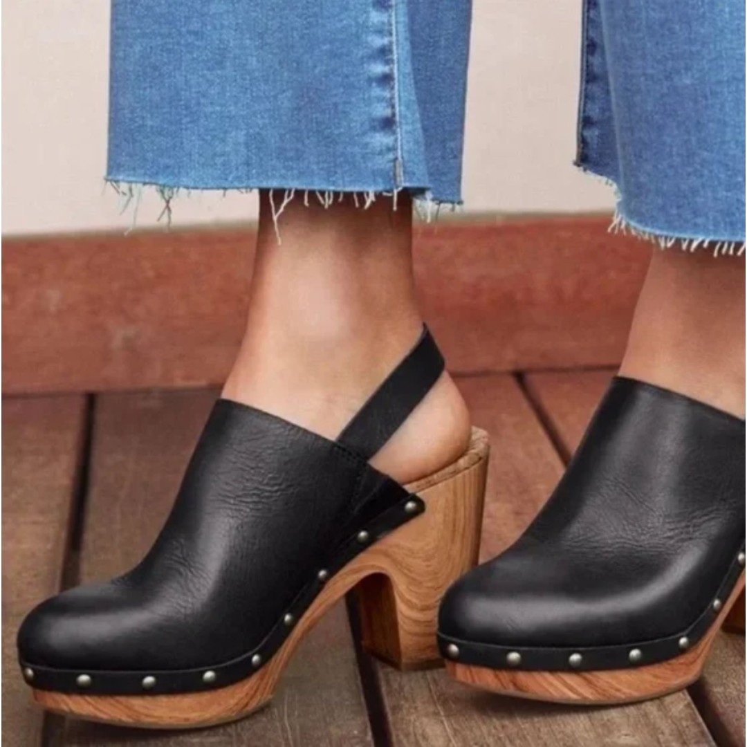Kork-Ease Darby Slingback Burnished Retro Comfortable Clog Heel 7 (Dust on Sole)