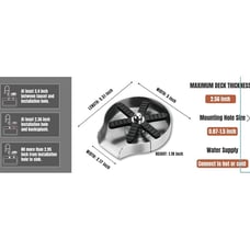 Glass Rinser 360° Rotary For Kitchen Sink By PIPRONER