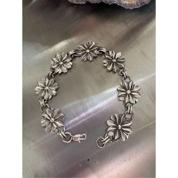 Sterling Silver Daisy Bracelet, NEW, Handmade, 925