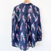 Crosby Feather Printed Blouse in Navy size L