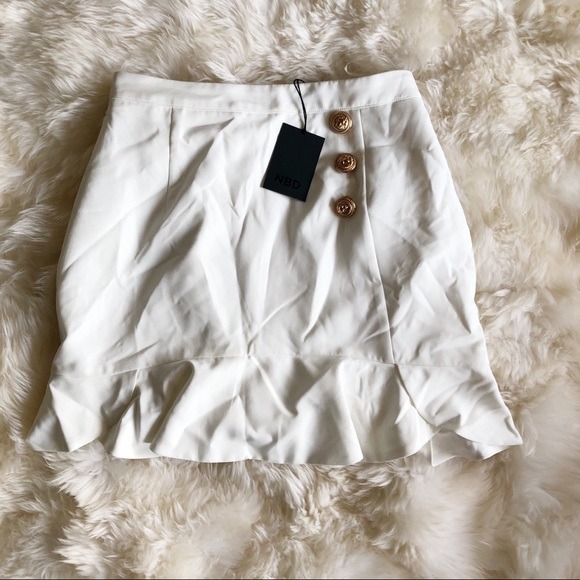 NWT NBD x revolve mini ruffle skirt