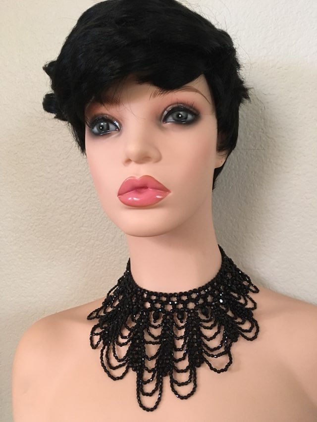 Black Wig Short Pixie Cut