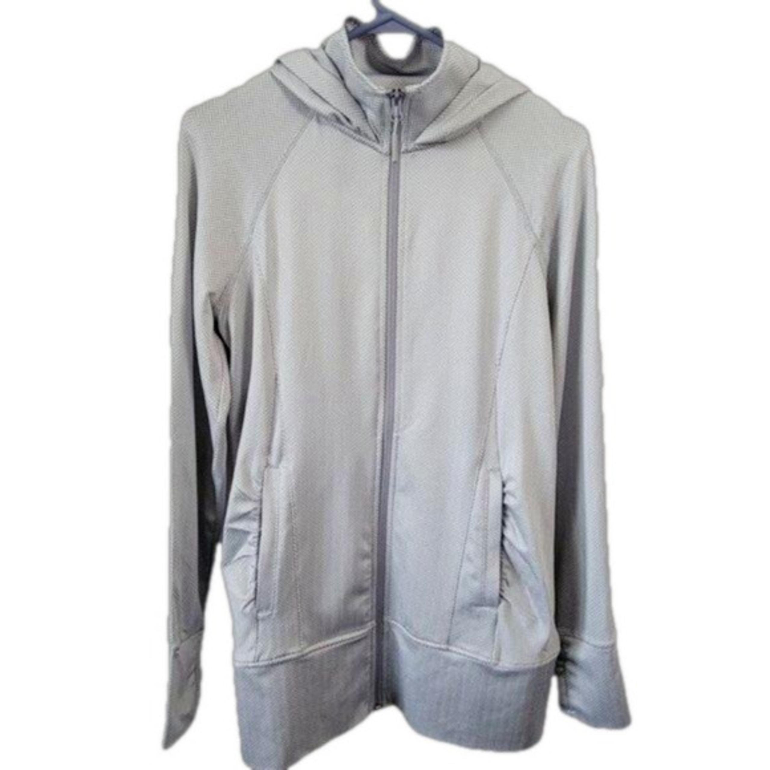 Mondetta Hoodie Small Hooded Jacket Gray Chevron Full Zip women's LIKE NEW