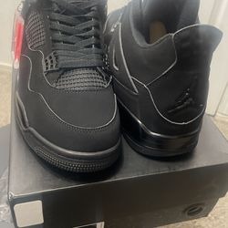Nike Air Jordan 4 Retro Shoes black cat Men 7.5
