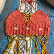 Crochet flower top