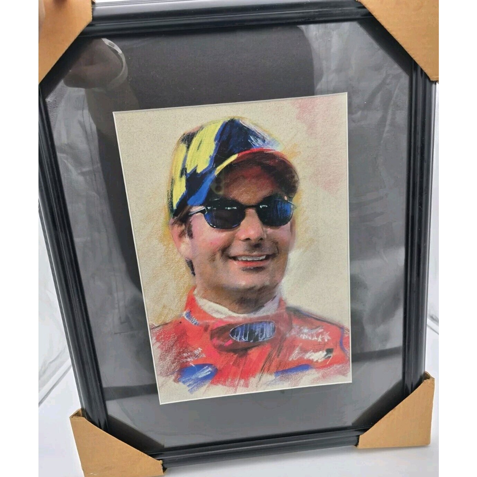 FRAMED RARE JEFF GORDON 24 NASCAR Picture NEW 20x16