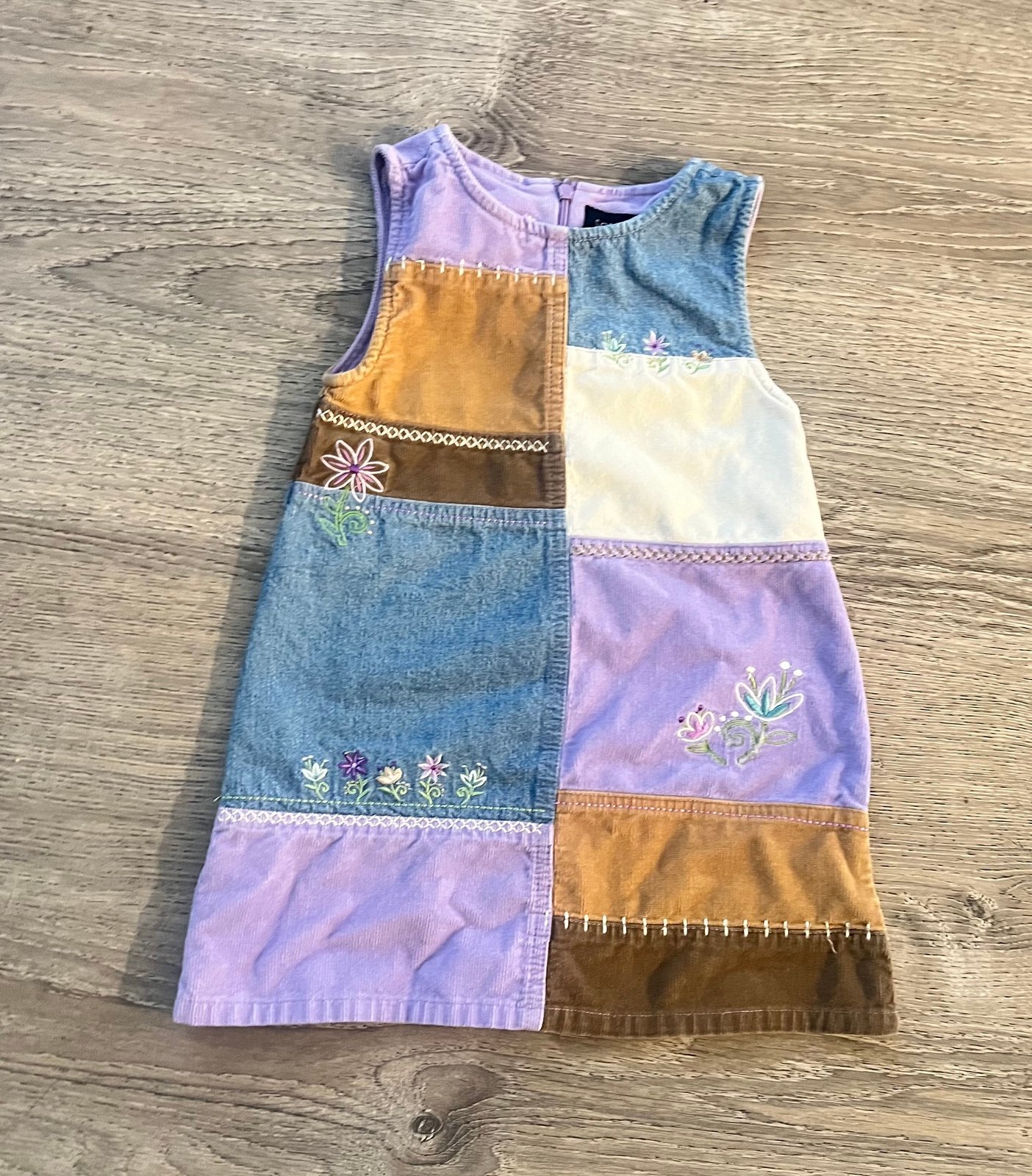 Vintage 90s Sonoma patchwork dress