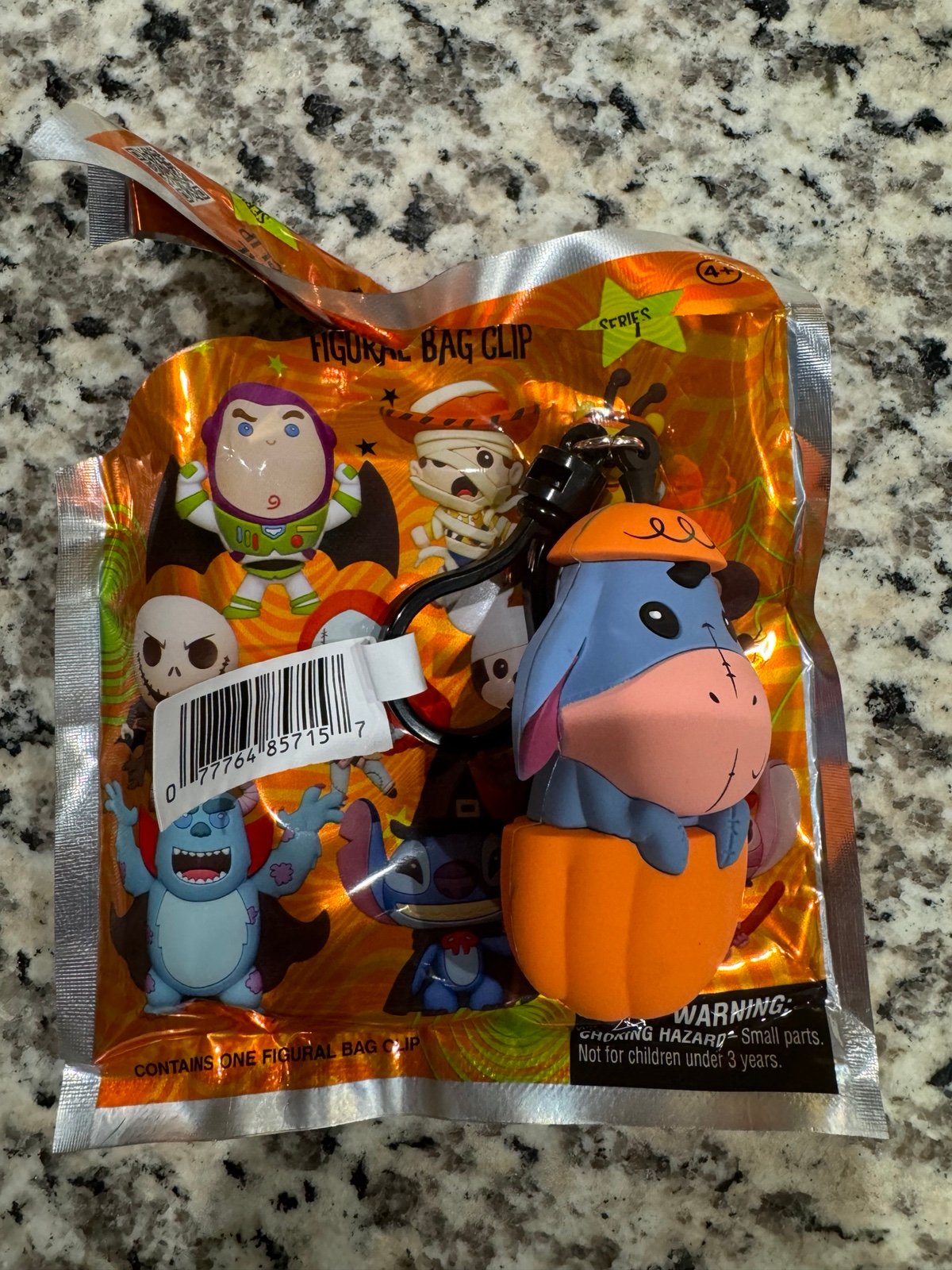 Disney Eeyore Halloween figural bag clip