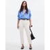 Madewell 90s Straight Crop Jean Tile White High Rise Raw Hem Women US 33 NWT