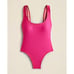 J.CREW NWT Swimsuit Women's sz18 Fuschia Pink Heritage One-Piece Scoop Back