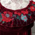 Umgee velvet burgandy off the shoulder embroidered flowers shawl collar Large