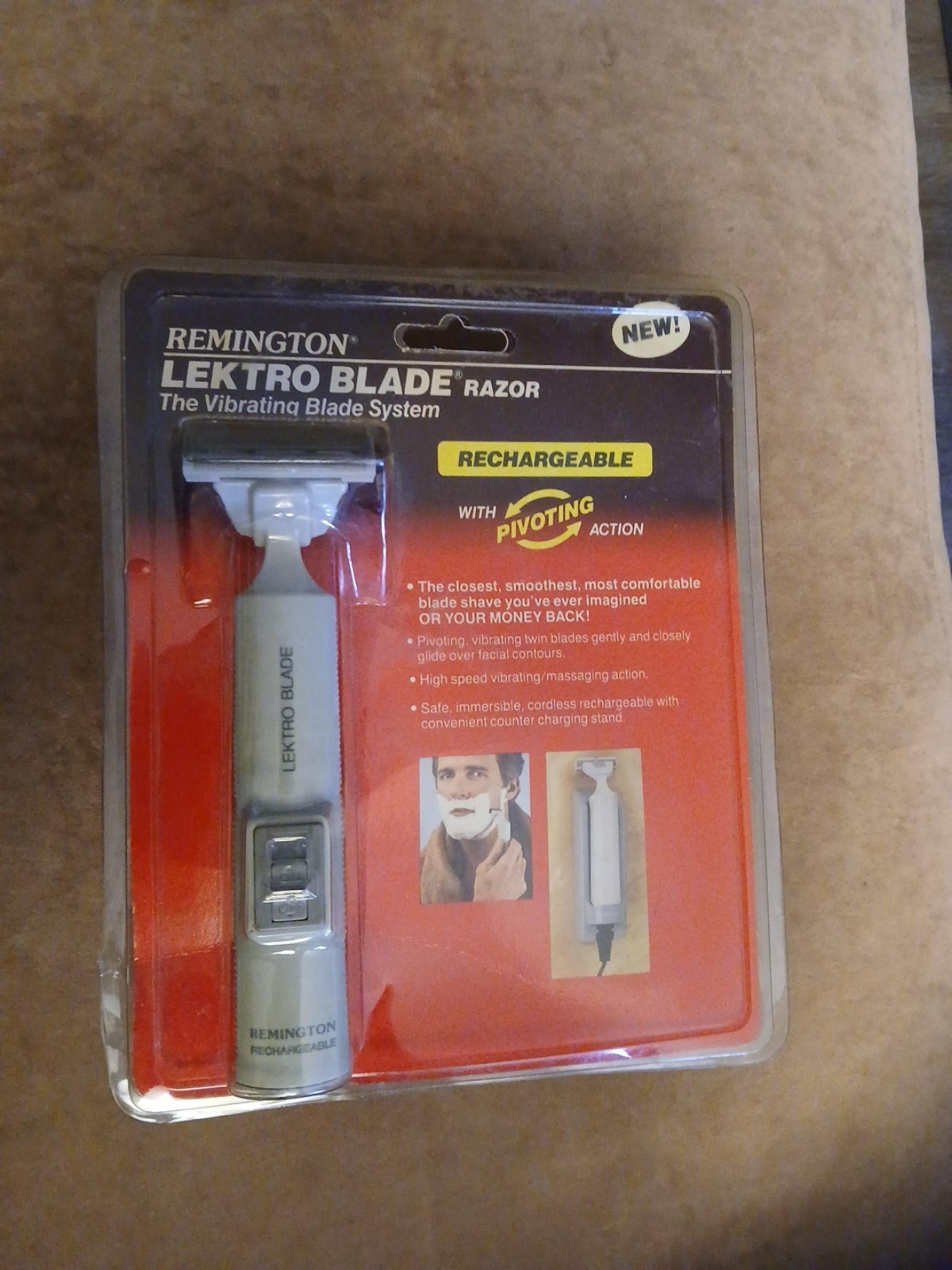 Remington Lektro Blade Razor Vibrating Rechargeable Factory Sealed VTG 1988