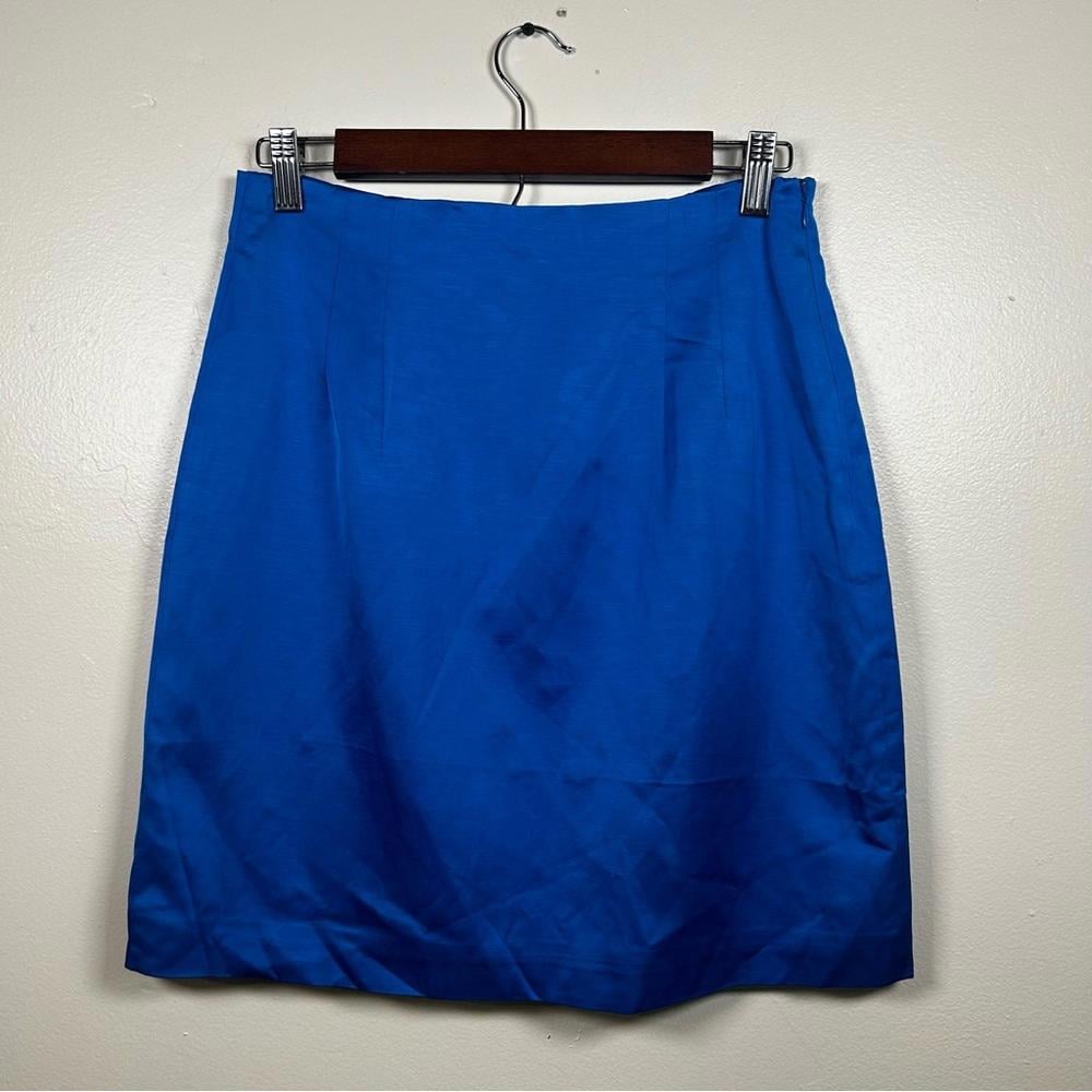 BRAND NEW Anthropologie Blue Satin Skirt