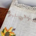 Handmade Beige Yellow Sunflower Crochet Knit Linen Blend Tablerunner 69”