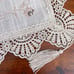 Handmade Beige Yellow Sunflower Crochet Knit Linen Blend Tablerunner 69”