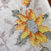 Handmade Beige Yellow Sunflower Crochet Knit Linen Blend Tablerunner 69”