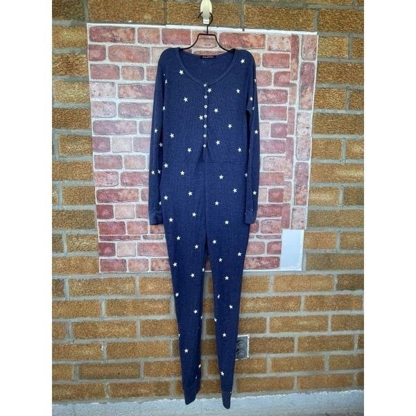wildfox star onesie blue size large