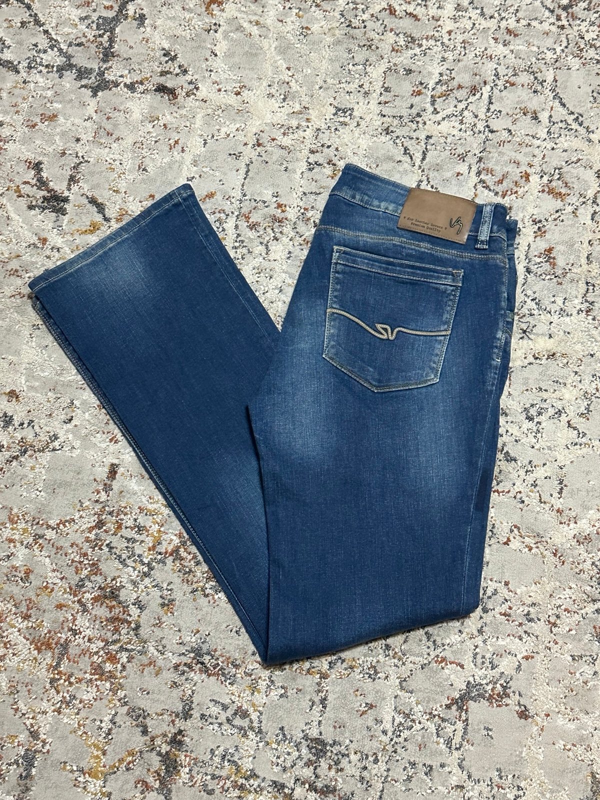 VÉLEZ Columbia patchwork jeans size 12 midrise bootcut rare jeans