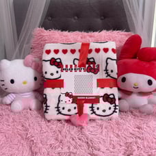 hello kitty red/white valentines blanket