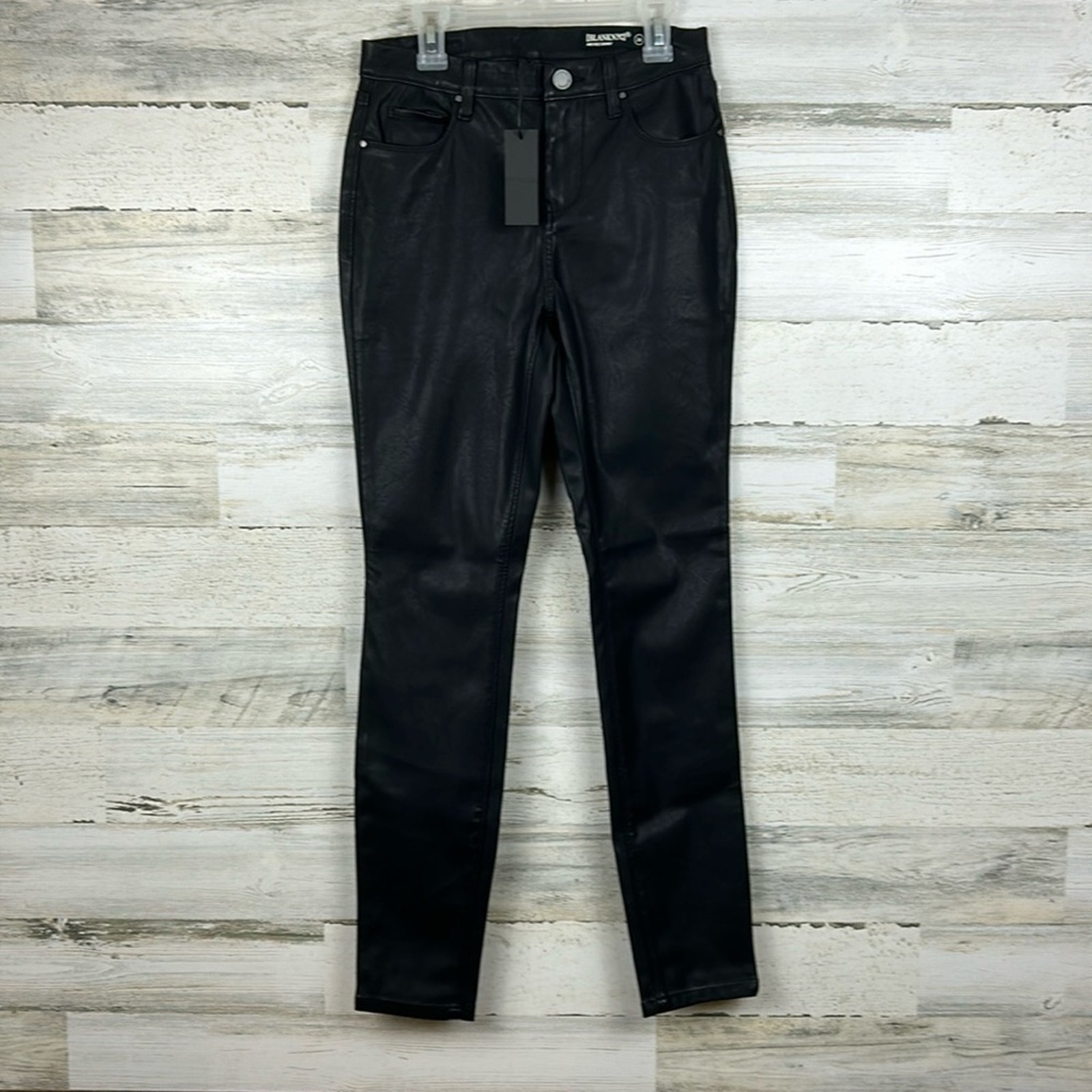 Blank NYC by Free People womens sz 26 vegan leather mid rise skinny pants new