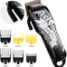 Professional CordlessRechargeableHair Clippers Set with 6 Guide Combs