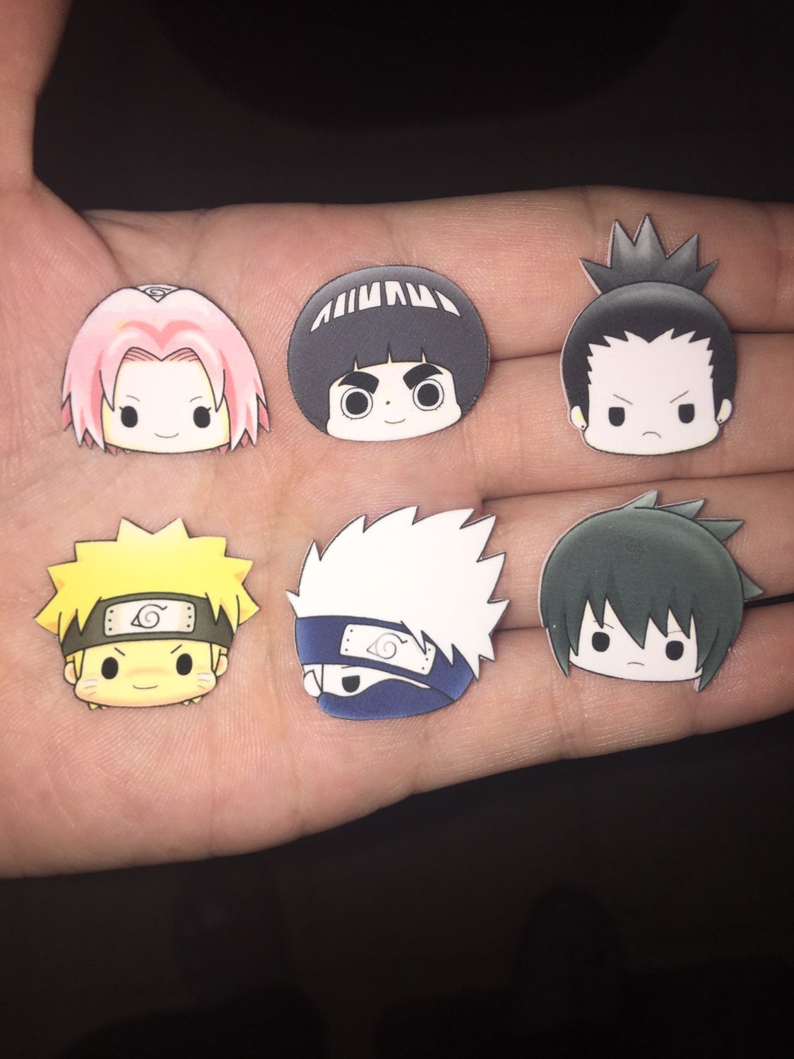 6 Chibi Naruto Inspired Croc Charms