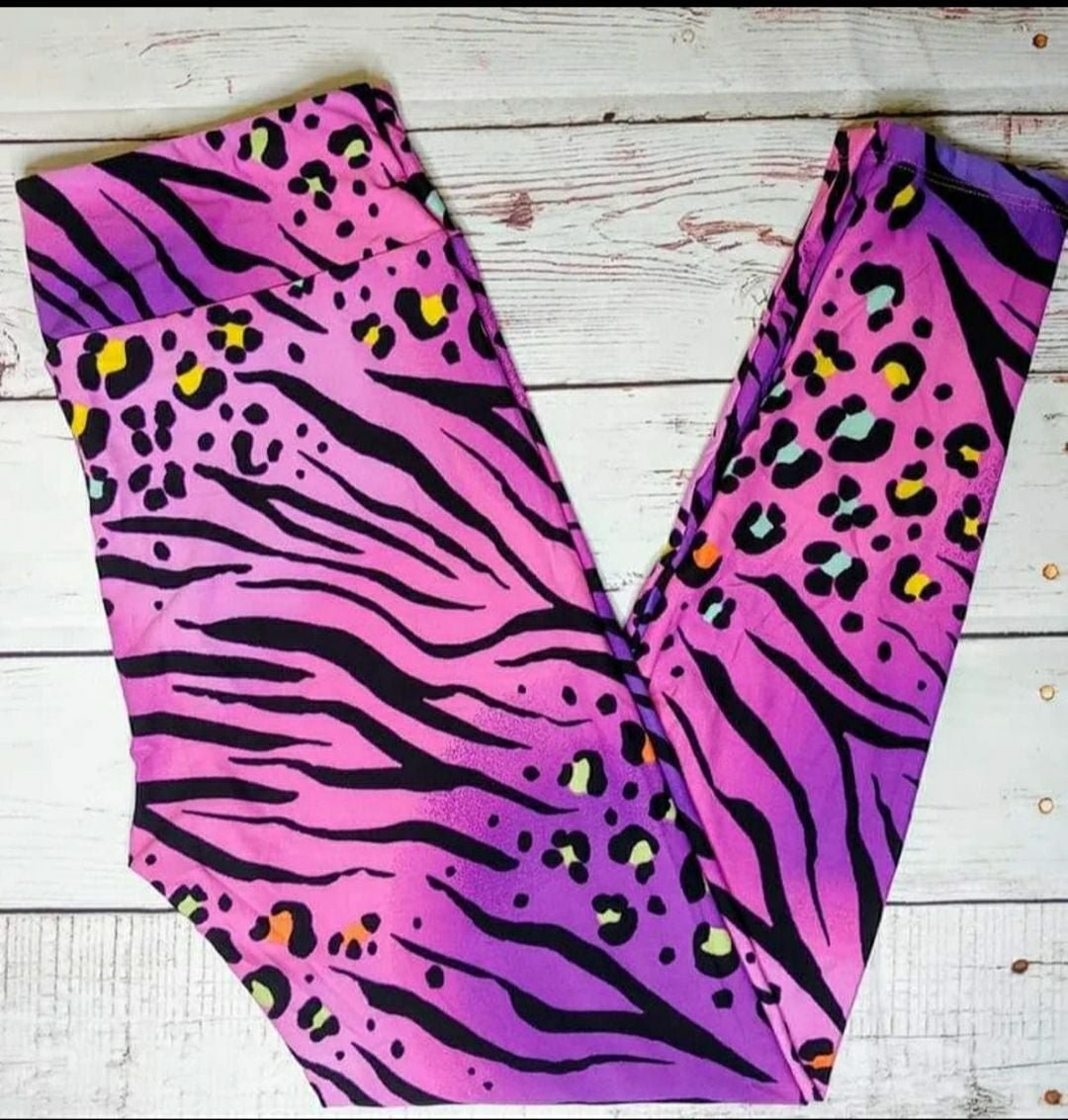 Lularoe TC Neon Animal Leggings New