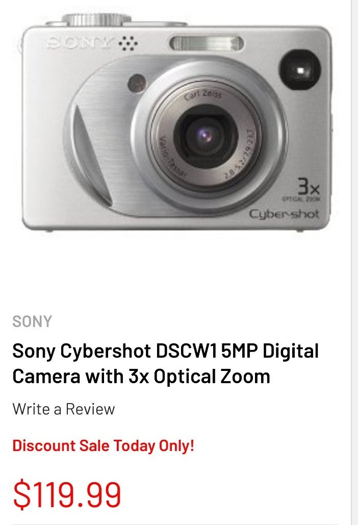 2 Sony cyber-shot camera