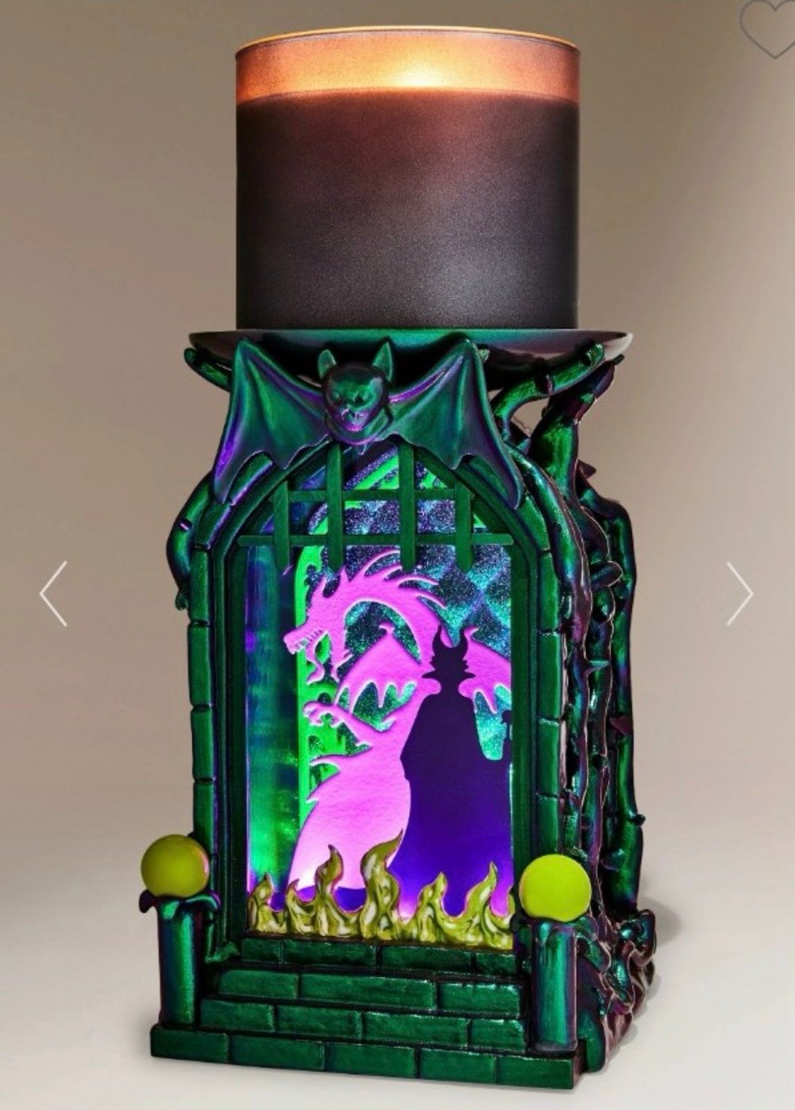 BRAND NEW MALEFICENT SHADOW BOX 3 WICK HOLDER
