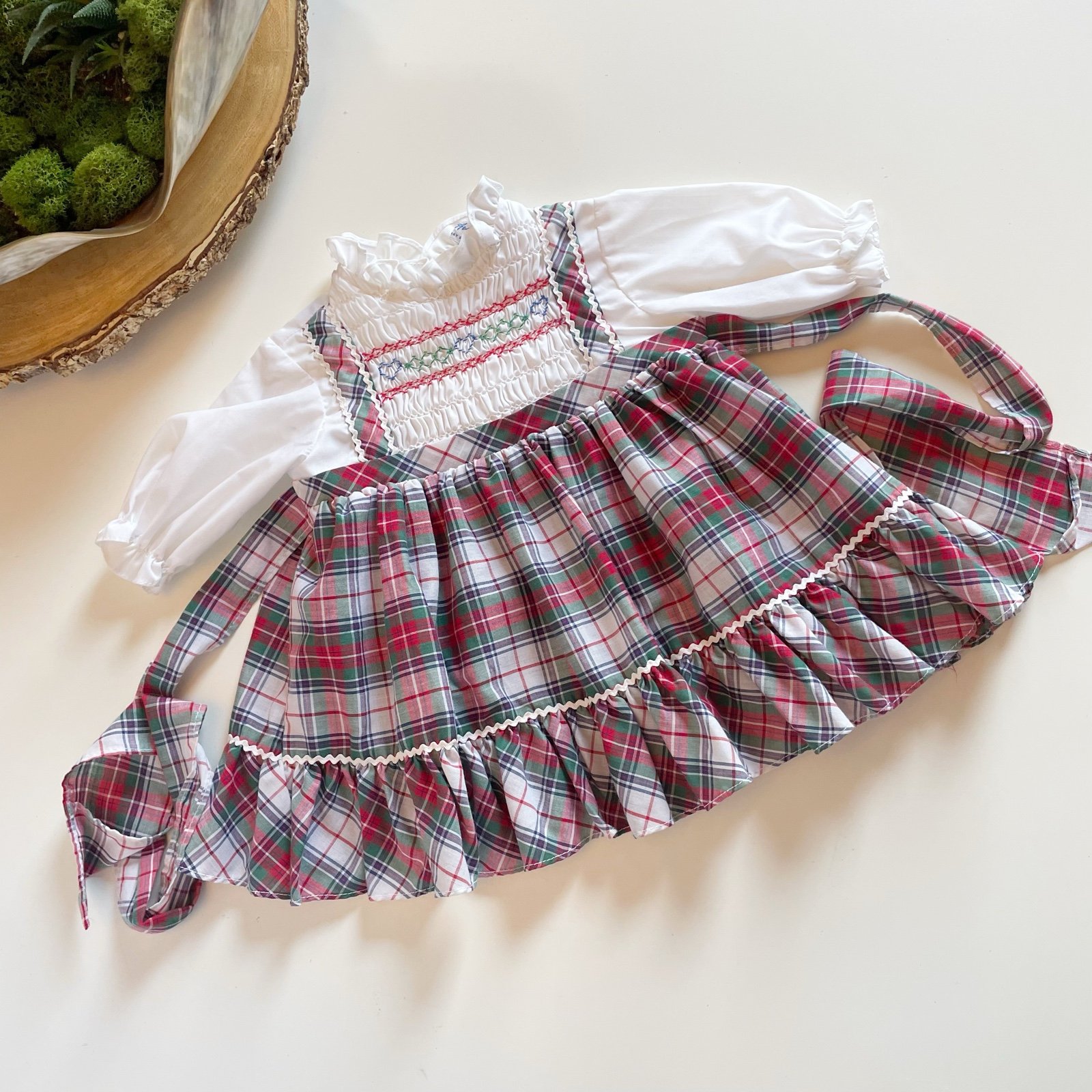Vintage Saks Fifth Avenue Smocked Trachten Dress | See Measurements