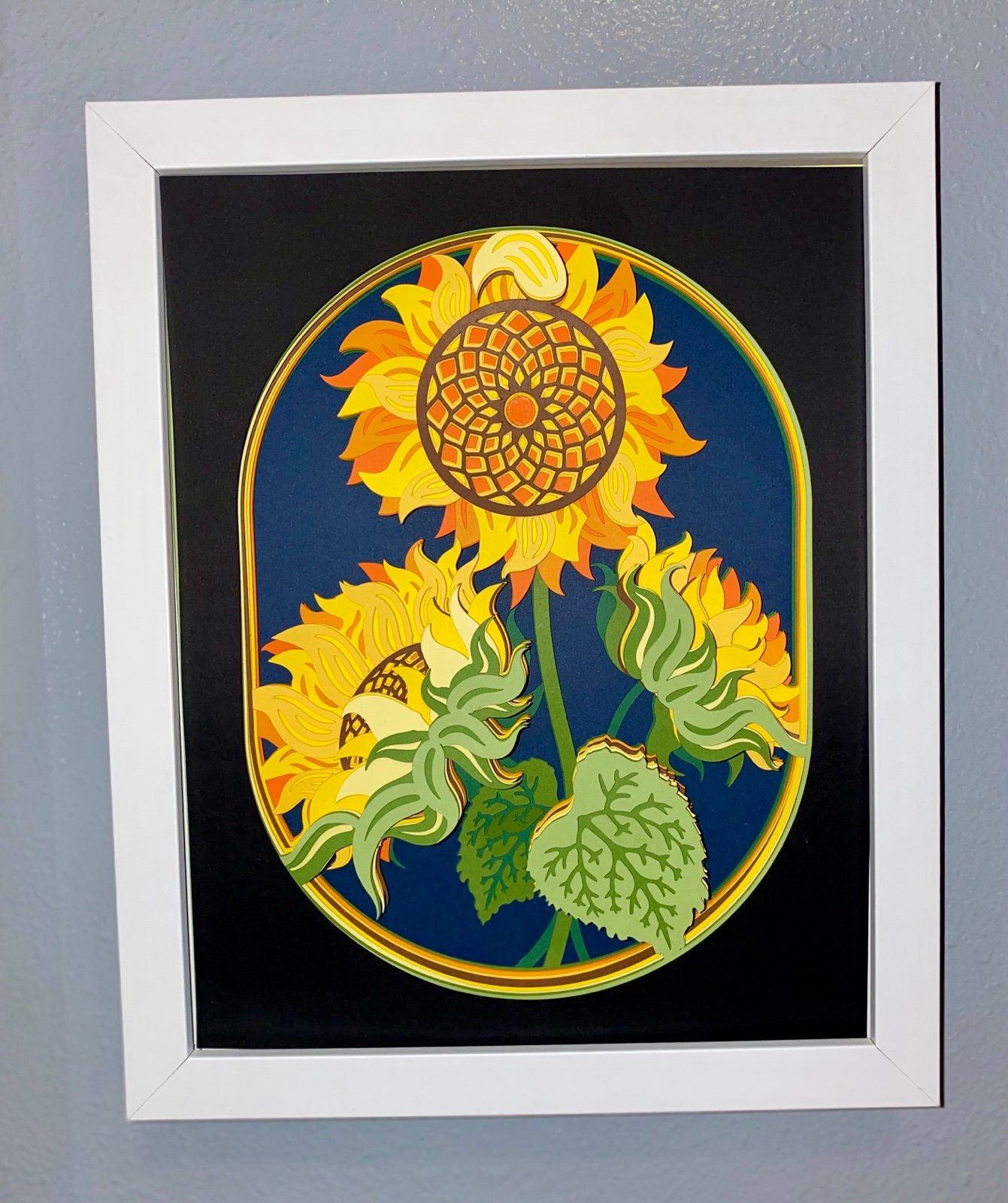 3D Sunflower Shadowbox