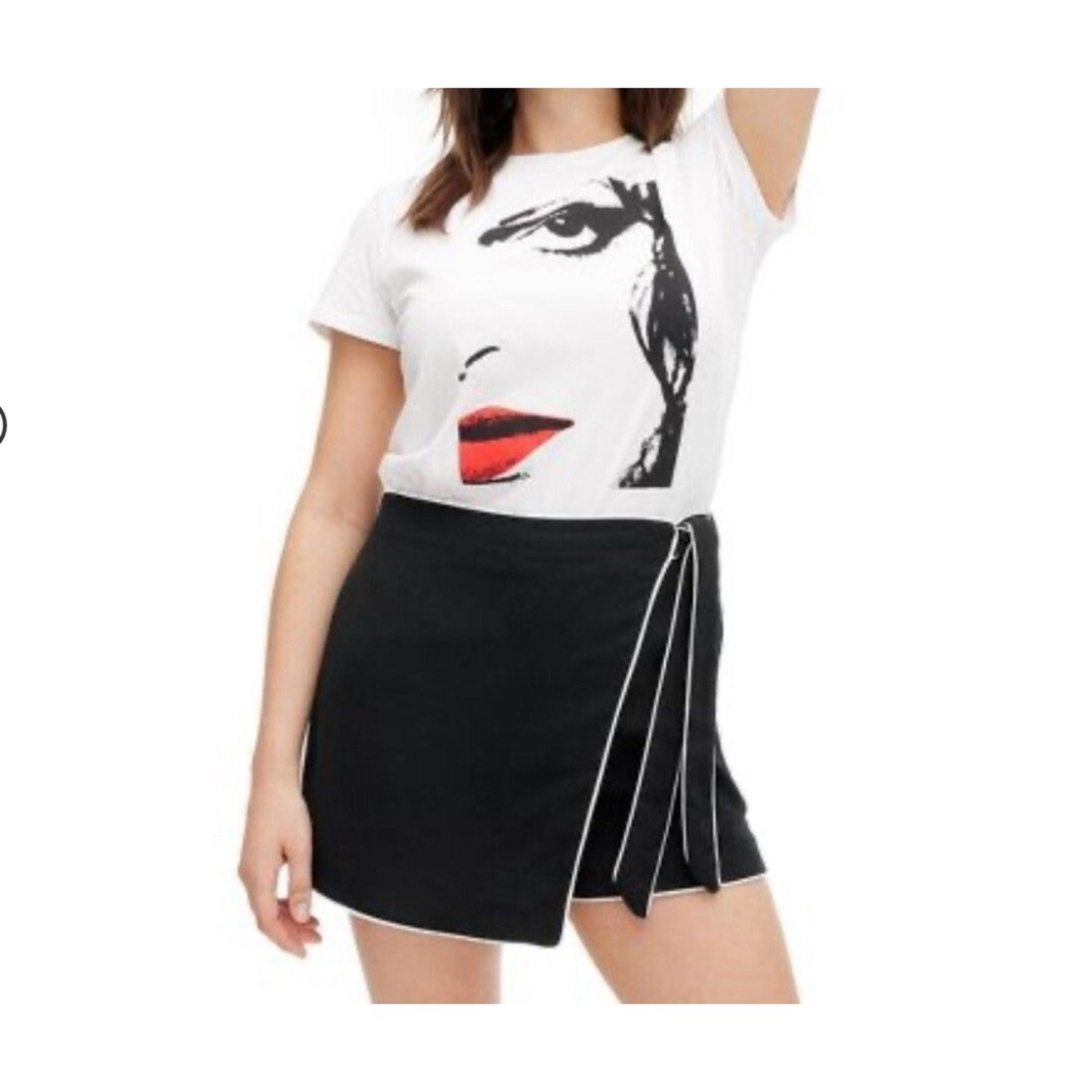 Women's Side Wrap Mini Skort - DVF - Black - Large - New