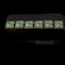 Vintage Enamel Flower Bracelet Gold Tone Blue/Green Aurora Borealis Rhinestones