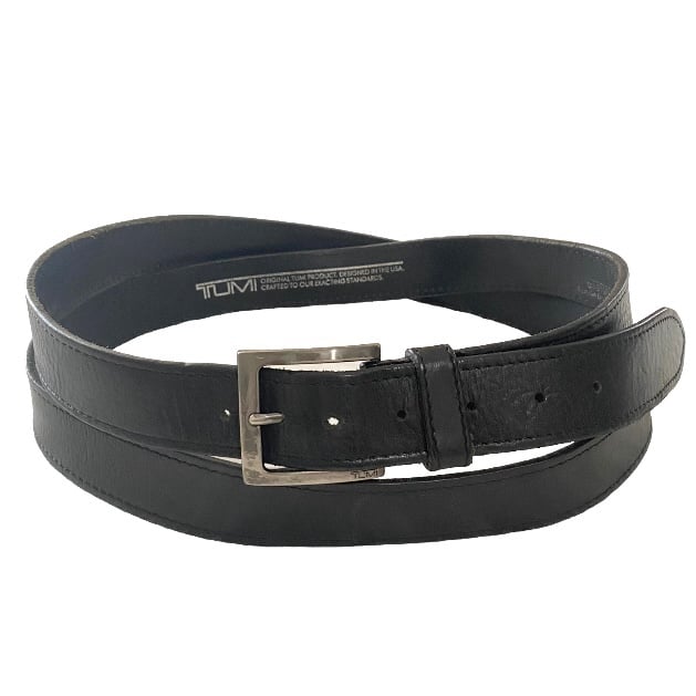 TUMI 09-9109 Black Leather 69-inch Long Wrap Belt
