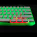 Gk61 optical red transparant keyboard with rainbow USB c coil and crystal keycap