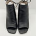 Kenneth Cole NY Katarina Black Leather Open Toe Heeled Bootie Sandal Women’s 9