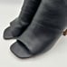 Kenneth Cole NY Katarina Black Leather Open Toe Heeled Bootie Sandal Women’s 9