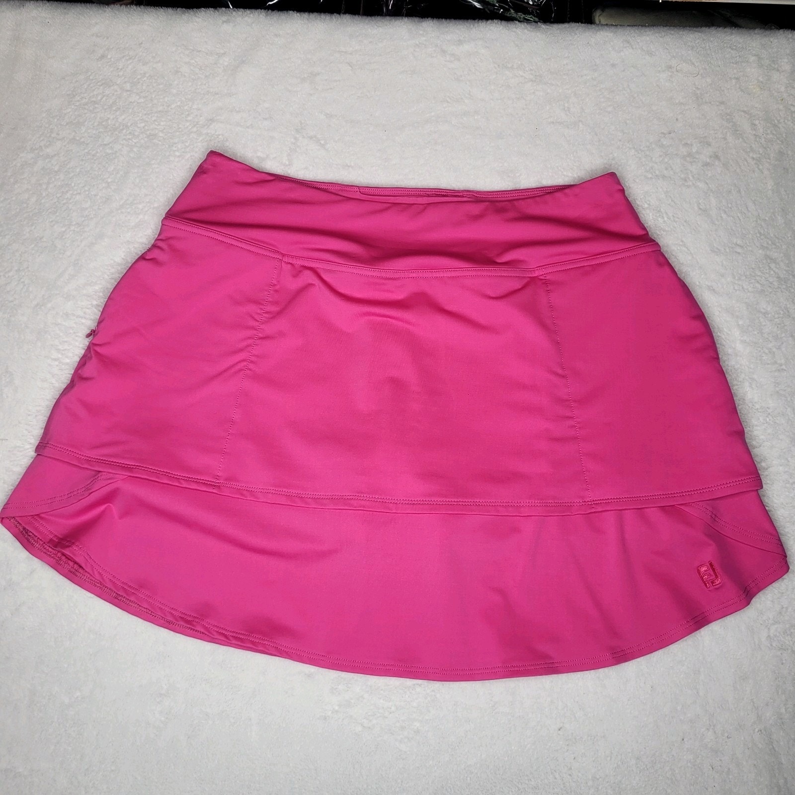 Footjoy FJ Hot Pink Rose Size Large Performance Layered Golf Skort Skirt Womens