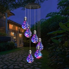 Colorful Lights Solar Wind Chimes for Outside, Hanging Solar Lights Wind Chime