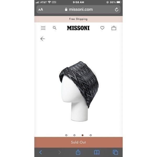 Missoni headband sash