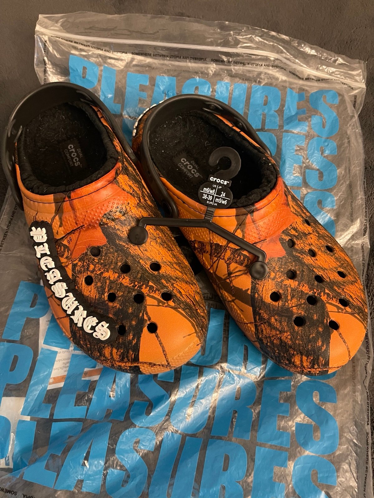 Special Edition Pleasures Crocs Sz m6