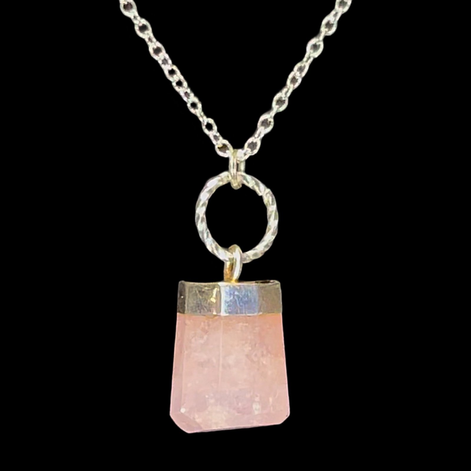 Gorgeous Morganite Gemstone Pendant Necklace!