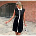 CHANEL VIBES!!! ZARA BLOGGER FAVE!!! Contrasting Mini Dress (L)
