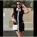 CHANEL VIBES!!! ZARA BLOGGER FAVE!!! Contrasting Mini Dress (L)