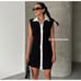 CHANEL VIBES!!! ZARA BLOGGER FAVE!!! Contrasting Mini Dress (L)